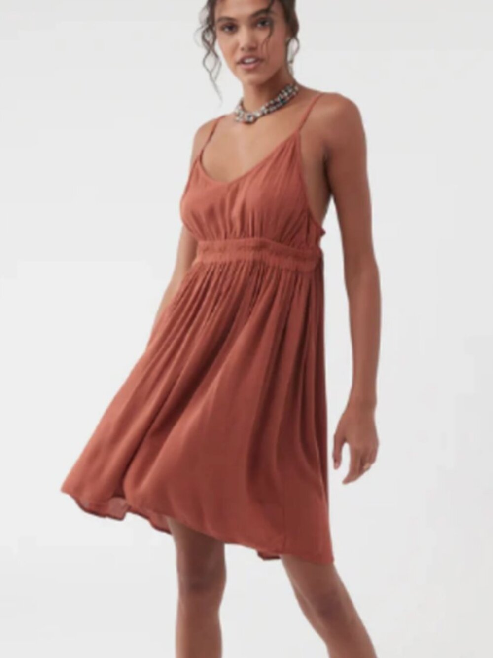O'Neill Women's Woven Kenzie Mini Dress in Rustic Brown Size XS